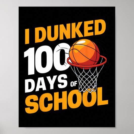 Ik dompelde 100 dagen school Sketll 100ste dag jon Poster (Voorkant)