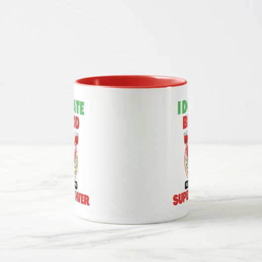 Ik doneer bloed Wat is je Superpower Mok (Midden)