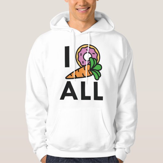 Ik Donut Carrot alles Hoodie (Voorkant)