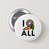 Ik Donut Carrot alles Ronde Button 5,7 Cm (Voorkant /achterkant)