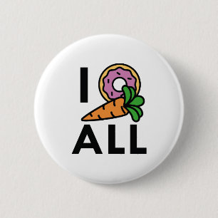 Ik Donut Carrot alles Ronde Button 5,7 Cm
