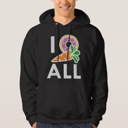 Ik Donut Wortel Alles Hoodie (Voorkant)