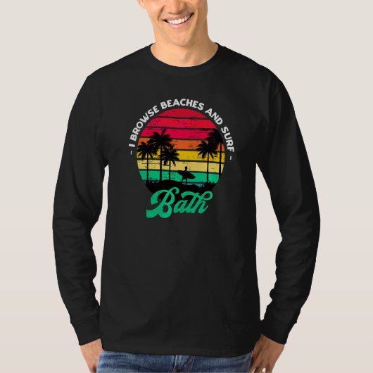 Ik doorblader stranden en Surf weg van Maine Surfe T-shirt (Voorkant)