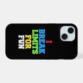Ik doorbreek grenzen voor de lol iPhone 15 case (Achterkant horizontaal)