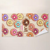 Ik Doughnut Care Cute Funny Donut Sweet TreLove Badhanddoek (Badhanddoek)