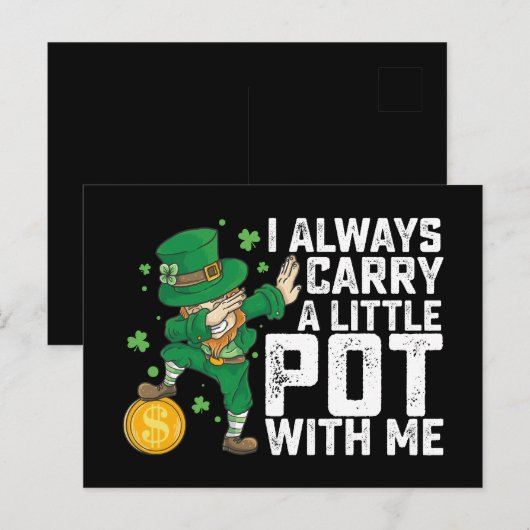 Ik draag altijd een potje bij me... ...van Patrick Briefkaart (Voorkant / Achterkant)