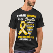 Ik Draag Amber Appendix Cancer Awareness T-shirt (Voorkant)