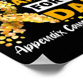 Ik Draag amber voor mijn vader appendix kankerbewu Poster (Hoek)