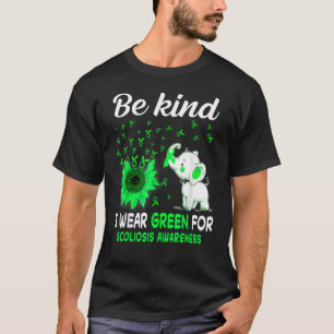 Ik Draag bewustzijn van groene scoliose T-shirt