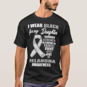 Ik Draag Black Melanoma-bewustzijn T-shirt (Voorkant)