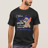 Ik Draag blauw als bewustmakingsbril T-shirt (Voorkant)