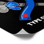 Ik Draag blauw en grijs voor mijn kleindochter Typ Poster (Hoek)