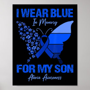 Ik Draag blauw in geheugen voor mijn jeugd Ataxia Poster