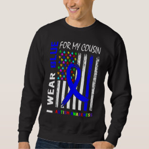 Ik Draag blauw lint voor mijn neef-autisme Trui