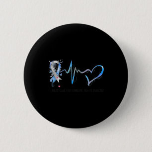 Ik draag blauw omdat iemand voor diabetesbewustzij ronde button 5,7 cm