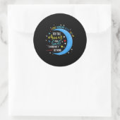 Ik Draag blauw Ronde Sticker (Tas)