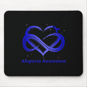 Ik Draag blauw voor alopecia Awareness Warrior Muismat