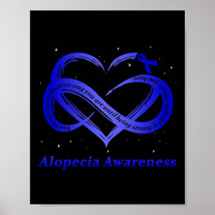 Ik Draag blauw voor alopecia Awareness Warrior Poster
