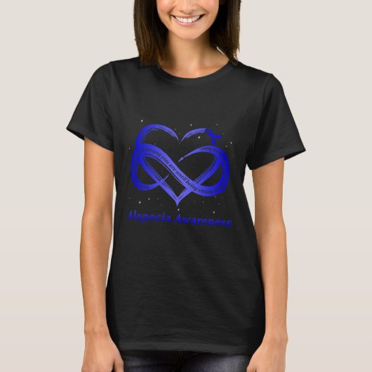 Ik Draag blauw voor alopecia Awareness Warrior T-shirt (Voorkant)