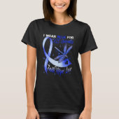 Ik Draag Blauw voor ALS Bewustheid Faith Hope Love T-shirt (Voorkant)