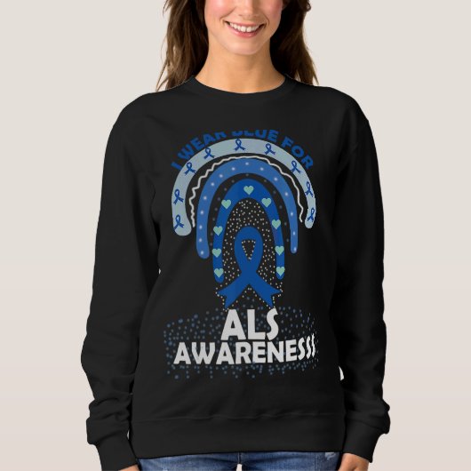 Ik Draag blauw voor als bewustmakingsmaand regenbo Trui (Voorkant)
