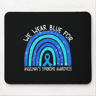 Ik Draag blauw voor Angelman's Syndrome Blue Ribbo Muismat