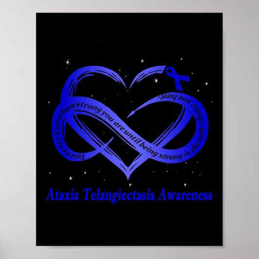 Ik draag blauw voor AT-bewustzijn Poster (Voorkant)