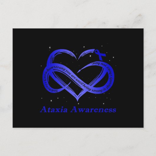 Ik Draag blauw voor Ataxia Awareness Warrior T-Shi Briefkaart (Voorkant)