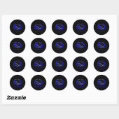 Ik Draag blauw voor Ataxia Awareness Warrior T-Shi Ronde Sticker (Vel)