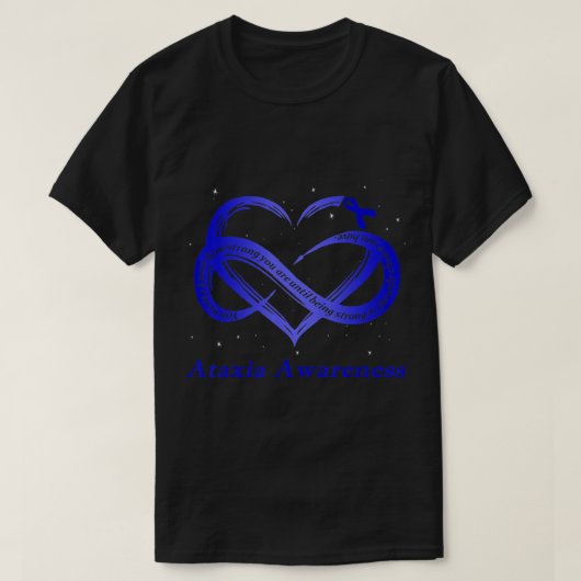 Ik Draag blauw voor Ataxia Awareness Warrior T-Shi T-shirt (Design voorkant)