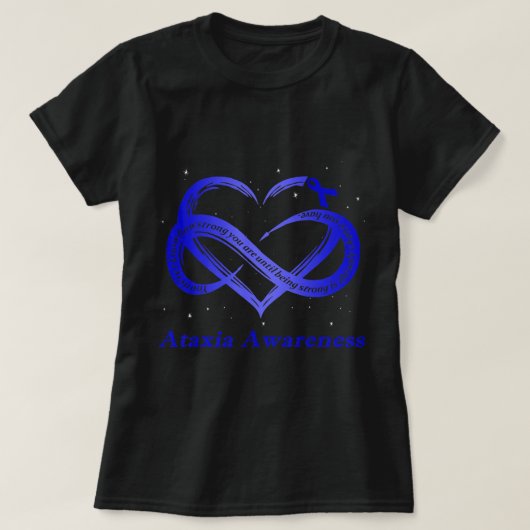 Ik Draag blauw voor Ataxia Awareness Warrior T-Shi T-shirt (Design voorkant)