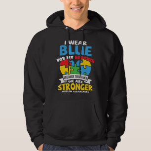 Ik Draag Blauw voor Autism Awareness Family Matchi Hoodie