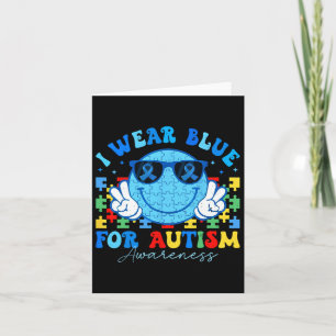 Ik Draag blauw voor Autisme Awareness Month Teache Kaart