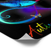 Ik Draag Blauw voor Autisme Bewustheid Puzzle Mam  Poster (Hoek)