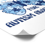 Ik Draag blauw voor autisme bewustzijn maand vlind Poster (Hoek)