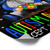 Ik Draag blauw voor autisme-bewustzijn Poster (Hoek)