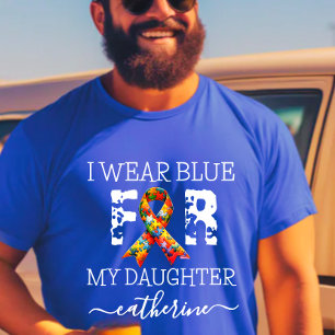 ik draag blauw voor autisme t-shirt