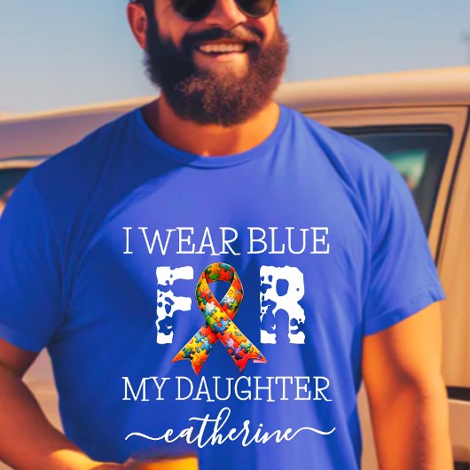 ik draag blauw voor autisme t-shirt