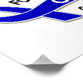 Ik Draag blauw voor de crème 42 Colon Cancer Poster (Hoek)