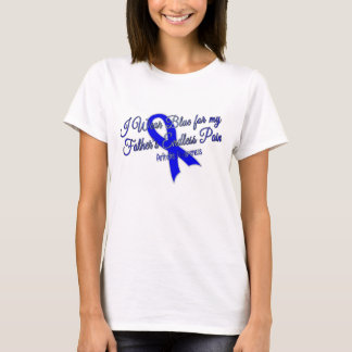 Ik draag blauw voor de eindeloze pijn van mijn vad t-shirt