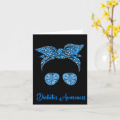 Ik draag blauw voor diabetes bewustzijn Warrior ro Kaart (Gele Bloem)