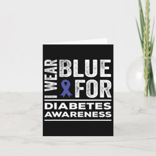 Ik Draag blauw voor diabetes mellitus blauw ribb Kaart