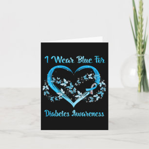 Ik draag blauw voor diabetesbewustzijn Moederdag C Kaart