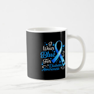 Ik Draag blauw voor diabetici, blauwe lintMannen Koffiemok
