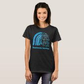 Ik Draag blauw voor Dysautonomia Awareness Warrior T-shirt (Voorkant volledig)