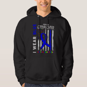Ik Draag Blauw voor goddochter Autism Awareness Fl Hoodie