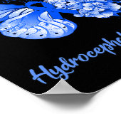 Ik Draag blauw voor hydrocefalusbewustzijn Poster (Hoek)