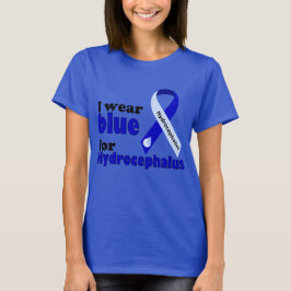 Ik draag blauw voor Hydrocephalus T-shirt