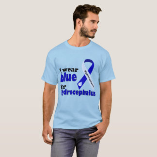 Ik draag blauw voor Hydrocephalus T-shirt