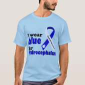 Ik draag blauw voor Hydrocephalus T-shirt (Voorkant)